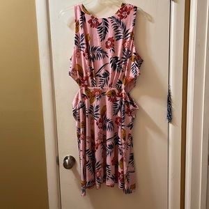 Pink Floral Mini Dress